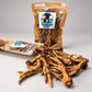Titan's Treats single ingredient dehydrated chicken feet dog chews in a resealable bag