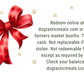 redeem online or farmers market booths