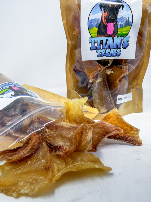 Titan's Treats dehydrated tilapia dog treats with tilapia pieces