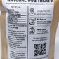 Back of Titan's Treats dehydrated tilapia dog treats package with product information